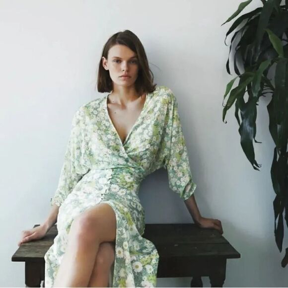 ZARA FLORAL PRINT SKIRT - Picture 13 of 16